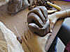 a student working on an advanced project in ceramics 3