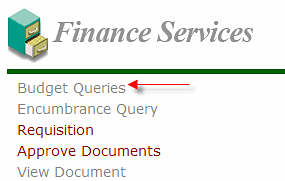 image of selecting Budget Queries