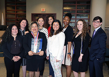 Business Students with DECA Award