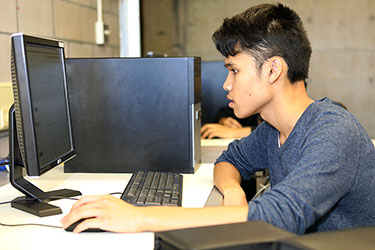 Student Using Computer