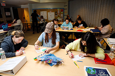 Students Working Together on Group Project 