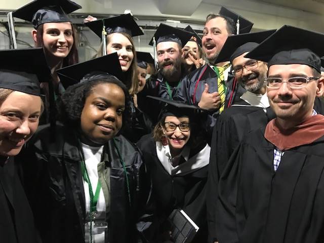 Graduation with Students and Faculty