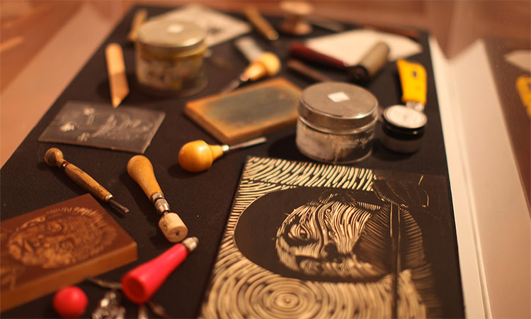 Printmaking Class Community College of Rhode Island