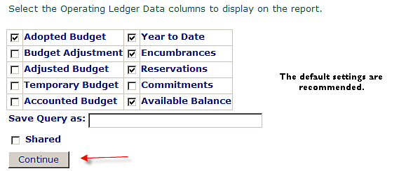 image of the Operating Ledger