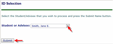 image of Select Student or Advisee 
