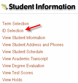 image of choosing the ID Selection