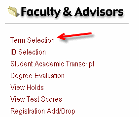 image of selecting Term Selection