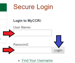 enter username and password