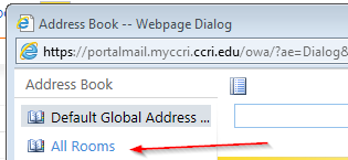 Address Book - Select Rooms