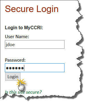 login to myccri