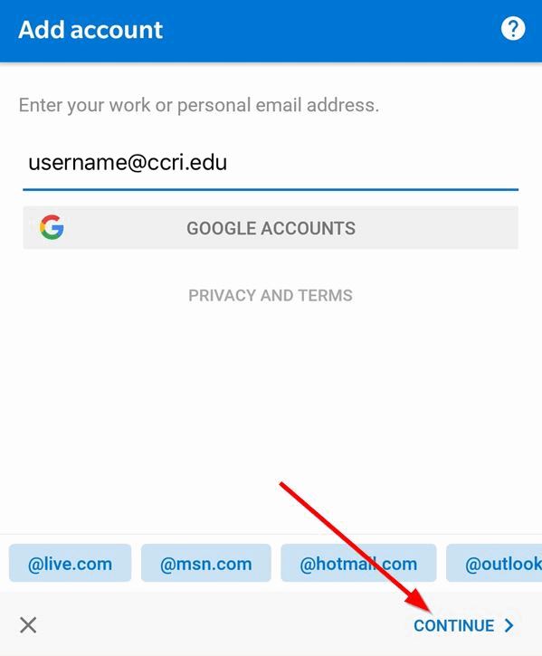 Add Account to Outlook