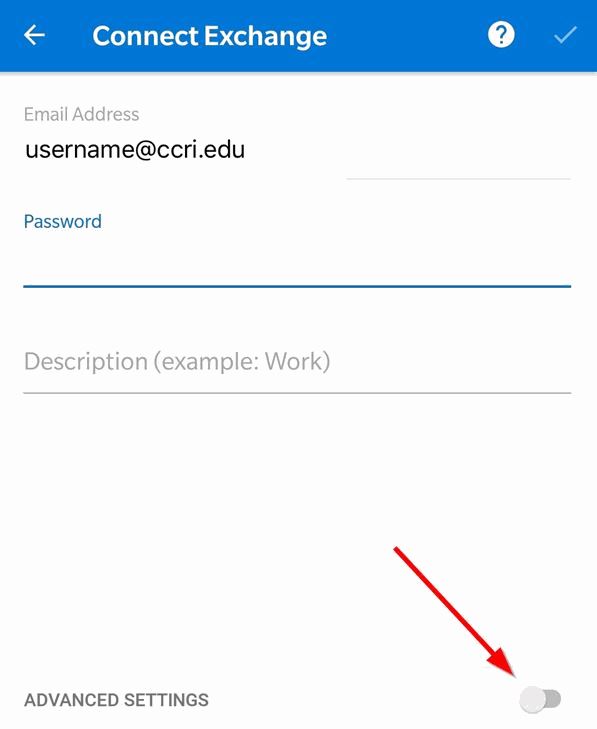 Toggle Advanced Settings