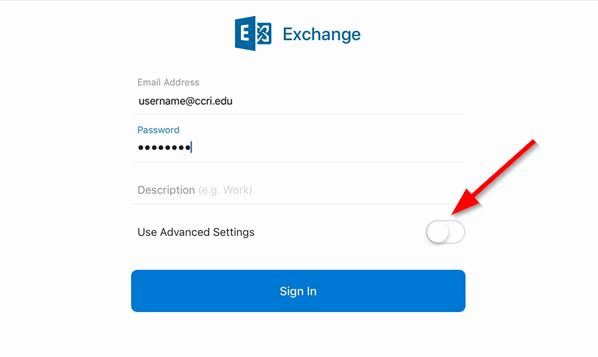 Toggle Advanced Settings