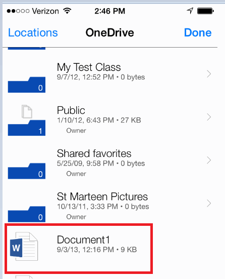 Personal Printing Mobile - OneDrive File