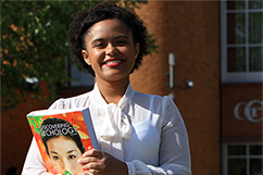 student with psych book